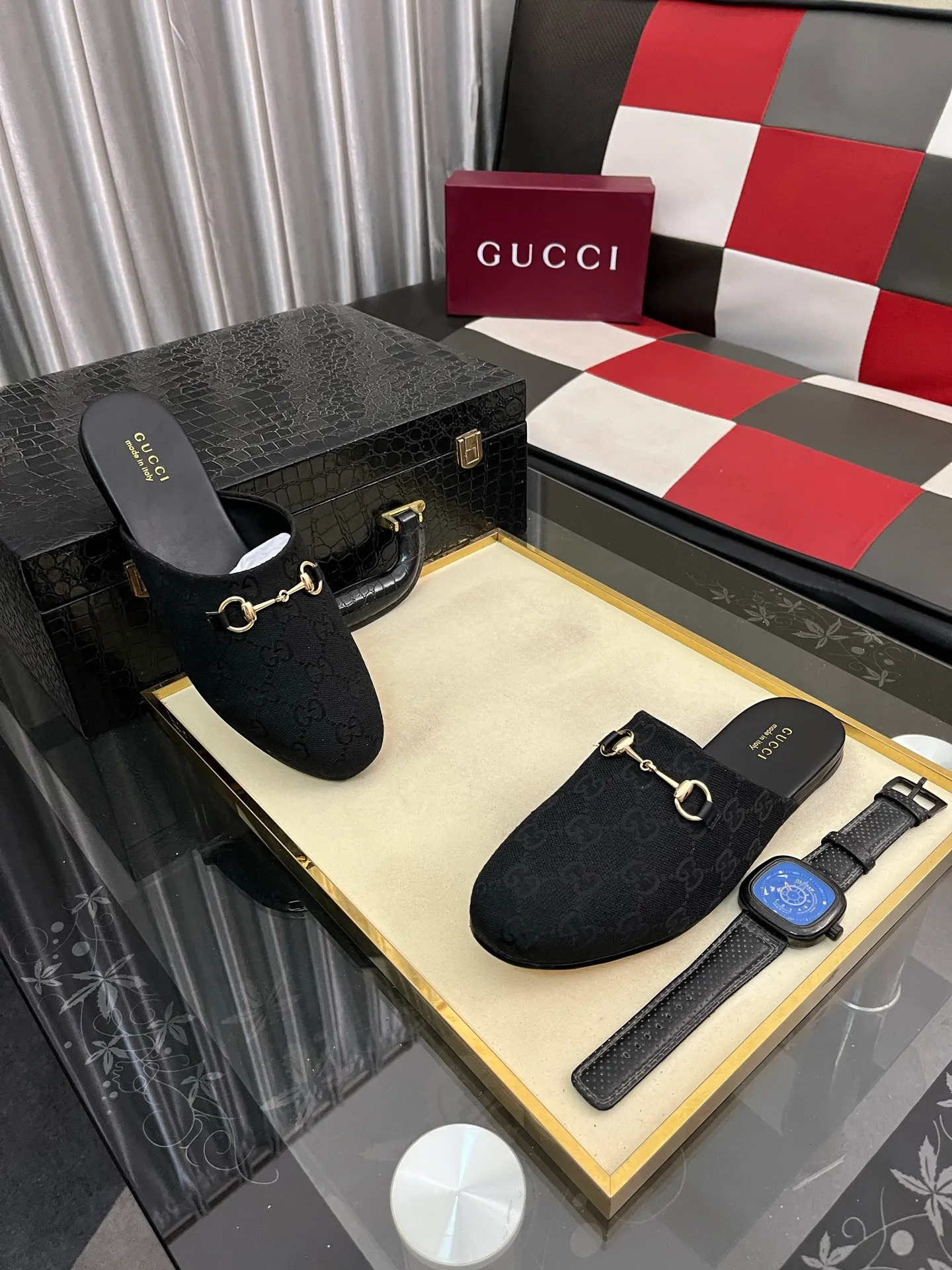 Men's shoes 💰480⌚️⌚️[Gucci] 2024 new season half-slip men's shoes, made of Italian imported first-layer frosted cowhide➕sheepskin lining, original hardware buckle, original combination wear-resistant outsole, real shot 🎬 Very comfortable on the feet, size 36-44